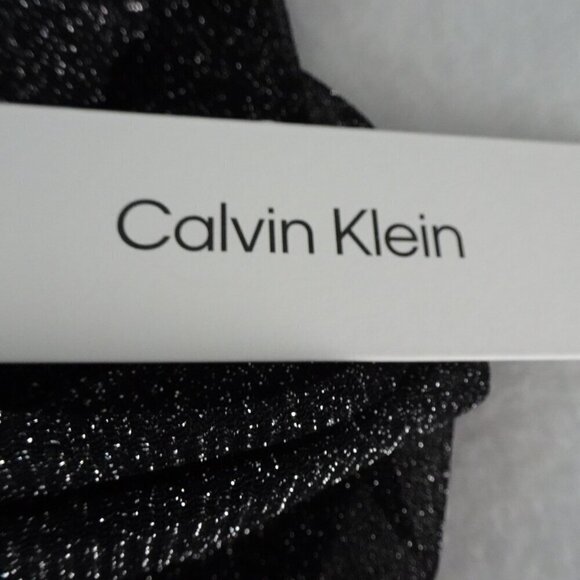 Calvin Klein Sparkle Top Women's Plus Size 3X Black Diamond Dust Sheer Sleeves - Picture 7 of 10